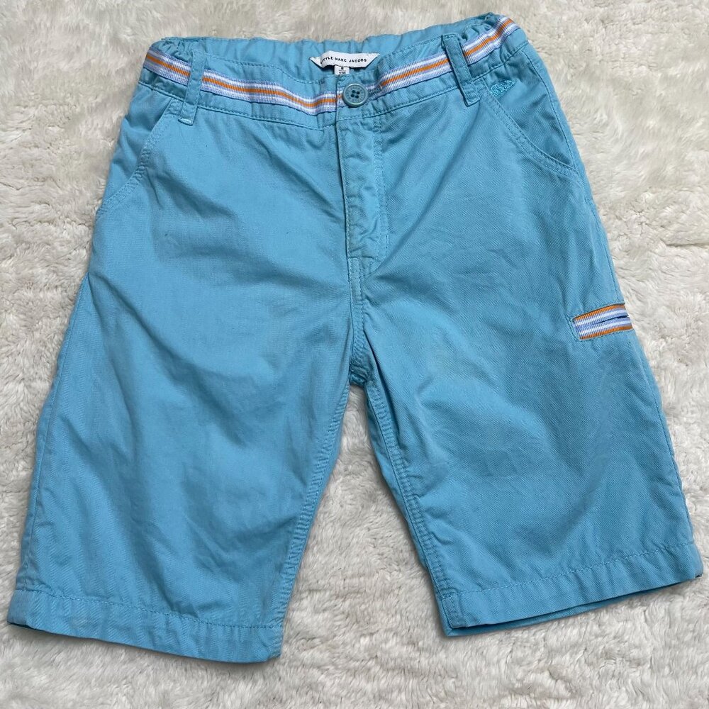 Little Marc Jacobs Boy's Light Blue 100% Cotton Bermuda Shorts Size 8